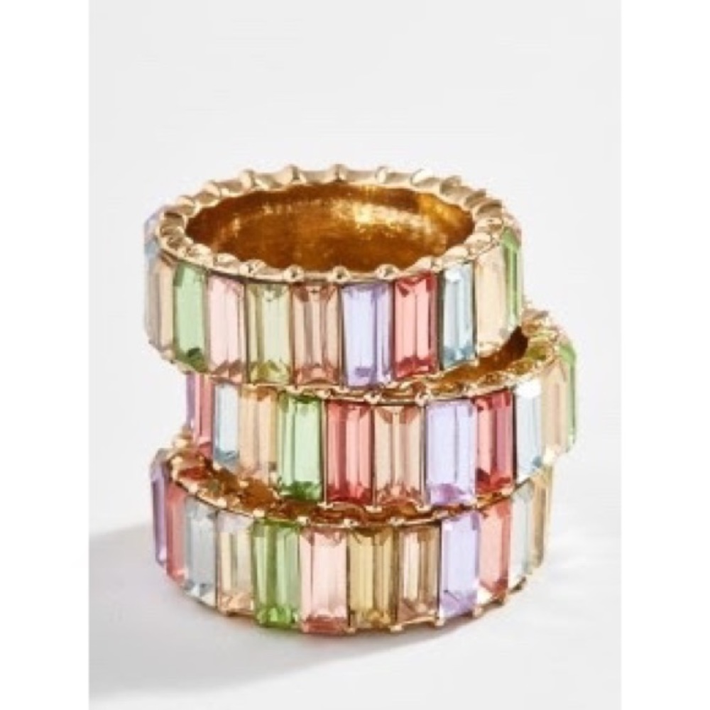 Baublebar Alidia light rainbow ring size 8